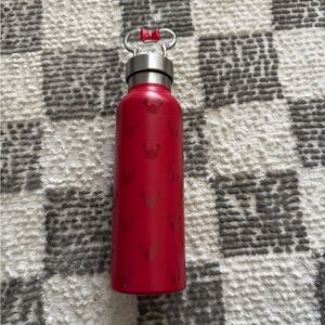 Disney Red Water Bottle with Mickey Mouse Design